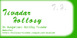 tivadar hollosy business card
