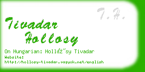 tivadar hollosy business card